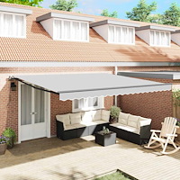 vidaXL Markis Antracit 4,5 × 3,5 m Metall