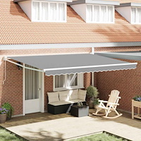 vidaXL Markis Vit 4 ×3 m Metall