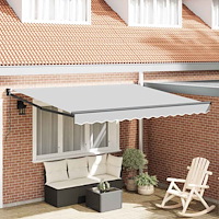 vidaXL Utdragbar markisram Antracit 350 x 250 cm Aluminium