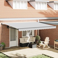 vidaXL Utdragbar markisram Antracit 450 × 300 cm Aluminium