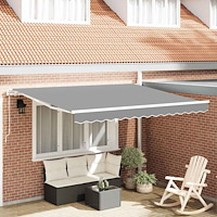 vidaXL Markis Manuell Vit 3 x 2,5 m Metall