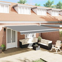 vidaXL Markis Vit 5 × 3,5 m Metall