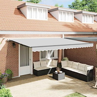 vidaXL Markis med Antracit 4 × 3 m Metall