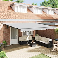 vidaXL Markis med Antracit 4,5 × 3,5 m Metall