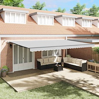 vidaXL Markisram med LED -remsljus Antracit 600 × 350 cm Aluminium