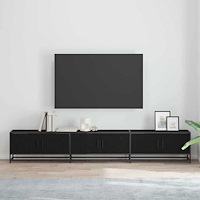 vidaXL TV-skåp Svart ek 240 x 35 x 41 cm Konstruerat trä