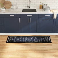 vidaXL Köksmatta Other Kockens utrymme 45 x 150 cm Sammet