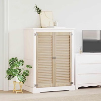vidaXL Skåpdörrar Other 2 pcs Brun 110 x 39.5 x 2.1 cm Massiv furu