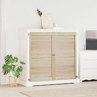 vidaXL Skåpdörrar med dörr 2 pcs Brun 110 x 59.5 x 2.1 cm Massiv furu
