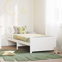 vidaXL Förlängningsbar sängram för barn Other Vit 80 x 130 / 165 / 200 cm