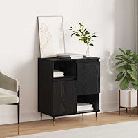 vidaXL Sideboard Svart ek 60 x 35 x 70 cm Konstruerat trä