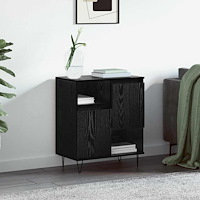 vidaXL Sideboard Svart ek 60 x 35 x 70 cm Konstruerat trä