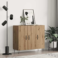vidaXL Sideboard artisan ek 90 x 34 x 80 cm Konstruerat trä