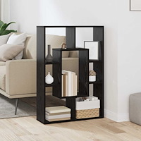 vidaXL Bokhylla Svart ek 63 x 20 x 90 cm Konstruerat trä