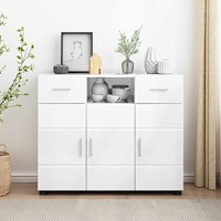 vidaXL Sideboard Vit högglans 88.5 x 30.5 x 73 cm Konstruerat trä