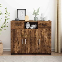 vidaXL Sideboard Rökfärgad ek 88.5 x 30.5 x 73 cm Konstruerat trä