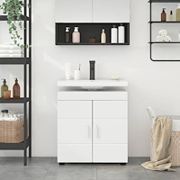 vidaXL Badrumsvaskskåp TULUM Vit 60 x 34 x 63 cm Konstruerat trä