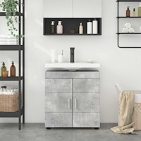 vidaXL Badrumsvaskskåp TULUM Betonggrå 60 x 34 x 63 cm Konstruerat trä