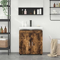 vidaXL Badrumsvaskskåp Rökfärgad ek 60 x 34 x 63 cm Konstruerat trä