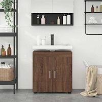 vidaXL Badrumsvaskskåp TULUM brun ek 60 x 34 x 63 cm Konstruerat trä