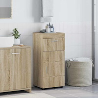 vidaXL Badrumsskåp TULUM Sonoma ek 37 x 31.5 x 82 cm Konstruerat trä