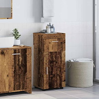 vidaXL Badrumsskåp TULUM Gammalt trä 37 x 31.5 x 82 cm Konstruerat trä