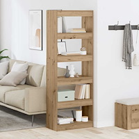 vidaXL Bokskåp artisan ek 60 x 30 x 166 cm Konstruerat trä