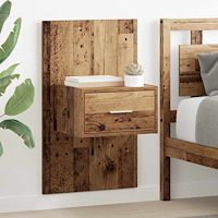 vidaXL Sängskåp 2 pcs Gammalt trä 48.5 x 32.5 x 80 cm Konstruerat trä