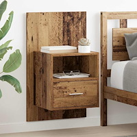 vidaXL Sängskåp 2 pcs Gammalt trä 48.5 x 32.5 x 80 cm Konstruerat trä
