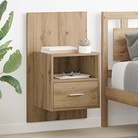 vidaXL Sängskåp 2 pcs artisan ek 48.5 x 32.5 x 80 cm Konstruerat trä