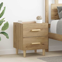 vidaXL Sängskåp 2 pcs artisan ek 40 x 35 x 47.5 cm Konstruerat trä