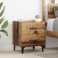 vidaXL Sängskåp 2 pcs Gammalt trä 40 x 35 x 47.5 cm Konstruerat trä