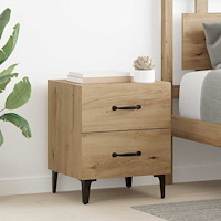 vidaXL Sängskåp 2 pcs artisan ek 40 x 35 x 47.5 cm Konstruerat trä