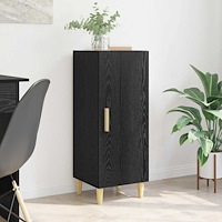 vidaXL Sideboard Svart ek 34.5 x 34 x 90 cm Konstruerat trä