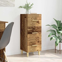 vidaXL Sideboard Gammalt trä 34.5 x 34 x 90 cm Konstruerat trä
