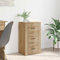 vidaXL Sideboard med låda artisan ek 40 x 33 x 70 cm Konstruerat trä