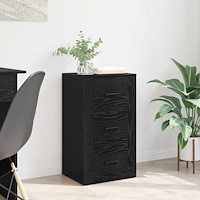 vidaXL Sideboard med låda Svart ek 40 x 33 x 70 cm Konstruerat trä