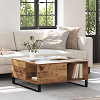 vidaXL Kaffeebord Gammalt trä 80 x 80 x 36.5 cm Konstruerat trä