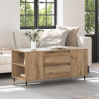vidaXL Kaffeebord artisan ek 102 x 44.5 x 50 cm Konstruerat trä
