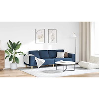 vidaXL Soffset Blå tyg