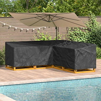 vidaXL Utemöbelsskydd Svart 220 x 220 x 80 cm 210D Oxford Tyg
