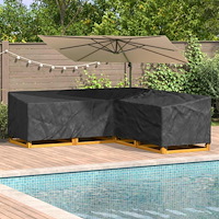 vidaXL Utemöbelsskydd Svart 270 x 270 x 80 cm 210D Oxford Tyg