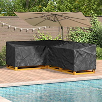 vidaXL Utemöbelsskydd Svart 250 x 180 x 80 cm 210D Oxford Tyg