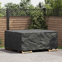vidaXL Utemöbelsskydd Svart 200 x 165 x 80 cm 210D
