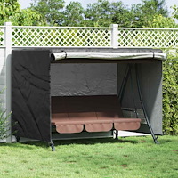 vidaXL Skydd för utomhusgunga Svart 220 x 125 x 170 cm 420D Oxford Tyg