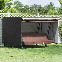 vidaXL Skydd för utomhusgunga Svart 250 x 250 x 160 cm 210D Oxford Tyg