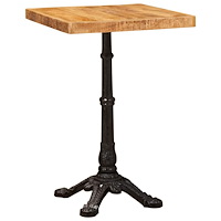vidaXL Bistrobord Brun 50 x 50 x 76 cm massivt mangoträ