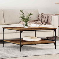 vidaXL Kaffeebord Gammalt trä 80 x 80 x 40 cm Konstruerat trä