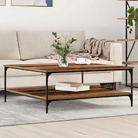 vidaXL Kaffeebord Gammalt trä 100 x 100 x 40 cm Konstruerat trä