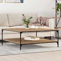 vidaXL Kaffeebord artisan ek 100 x 100 x 40 cm Konstruerat trä